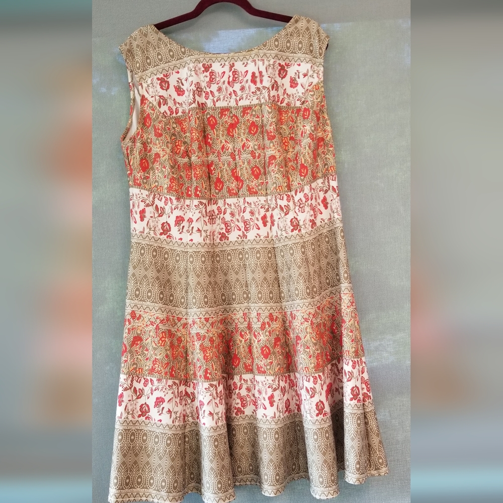 Julian Taylor Pink A-Line Tiered Maxi Dress Resort